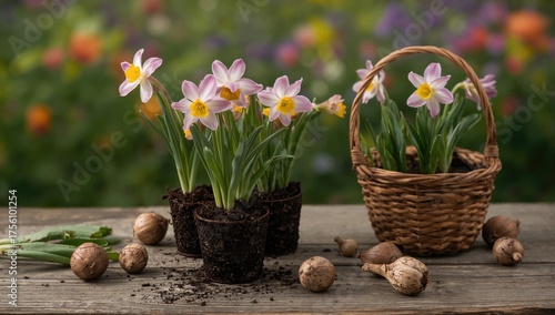 Wallpaper Mural Flower bulb planting for pots with Freesia Torontodigital.ca