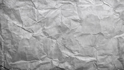 Vintage Paper Background with Crumples and Folds in Black and White