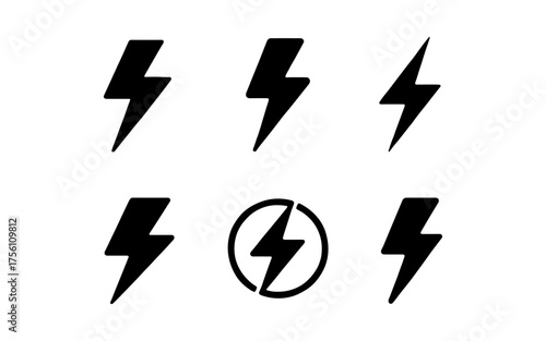 Free Download Minimalist lightning bolt icons set - GFXLoad