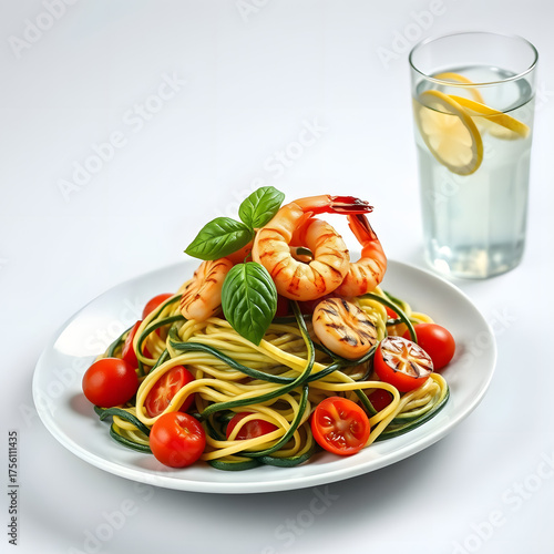pasta with tomato sauce and basil
