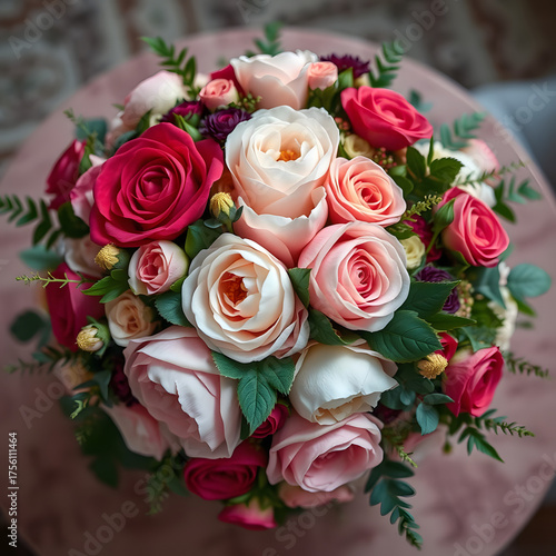 wedding bouquet of roses