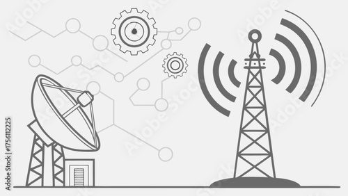 Wireless communication, satellite link, broadcast, data transfer