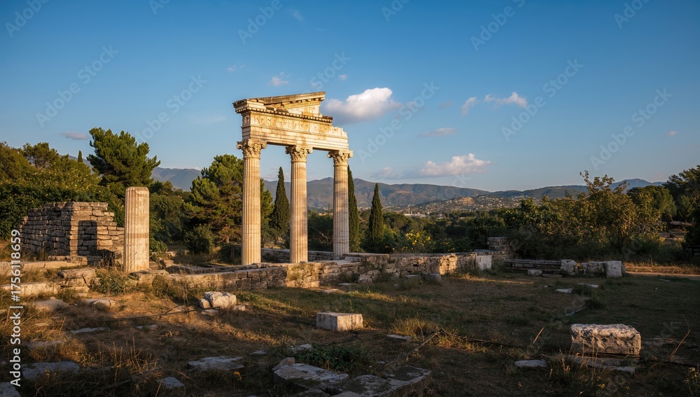 Fototapeta premium Ancient ruins located in a historic region of Anatolia