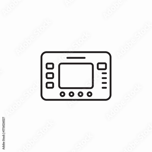 security system panel icon sign vector