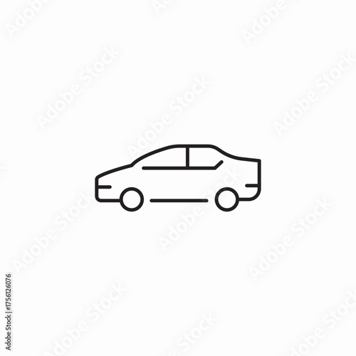 sedan passenger car icon sign vector