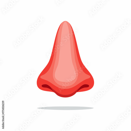 Cartoon illustration of a red nose