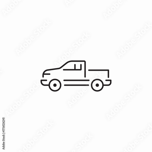 simple pickup truck icon sign vector