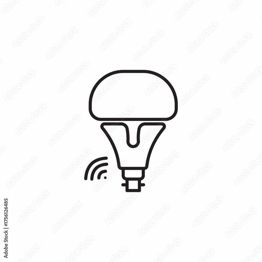 Obraz premium smart led bulb icon sign vector