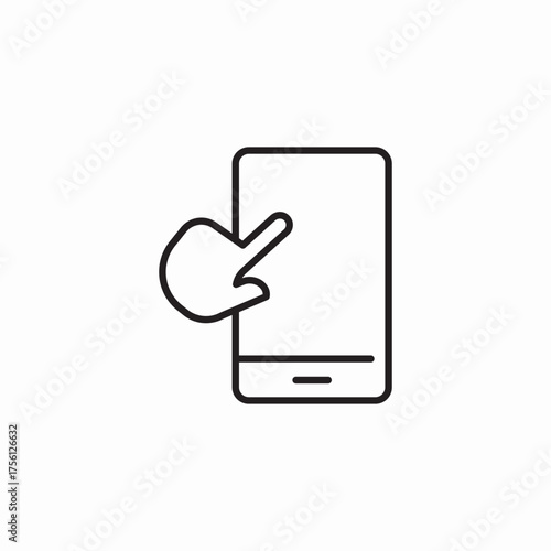 smartphone touch tap icon sign vector