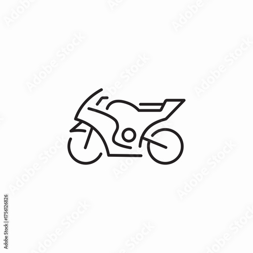 sport motor bike icon sign vector