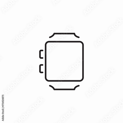 square smart watch icon sign vector