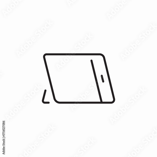 tablet stand horizontal icon sign vector