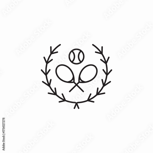 tennis sports award icon sign vector