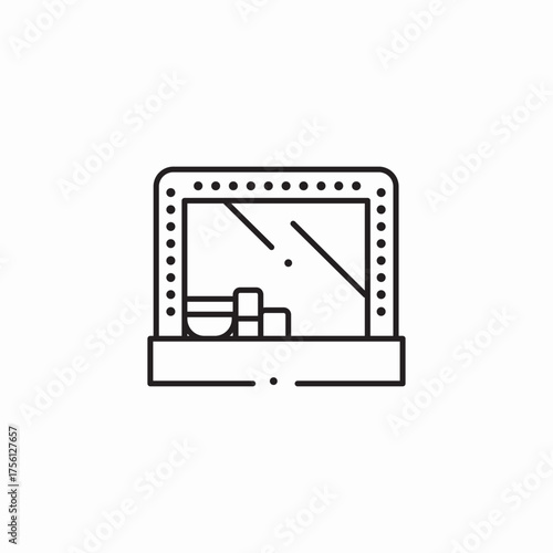 vanity mirror makeup icon sign vector