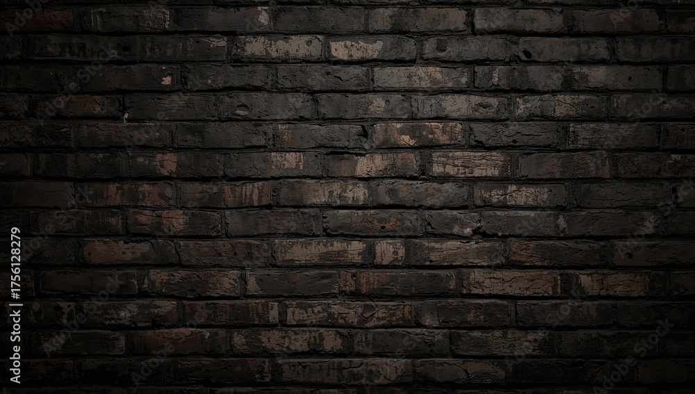 Fototapeta premium Dark Textured Old Brick Wall Background