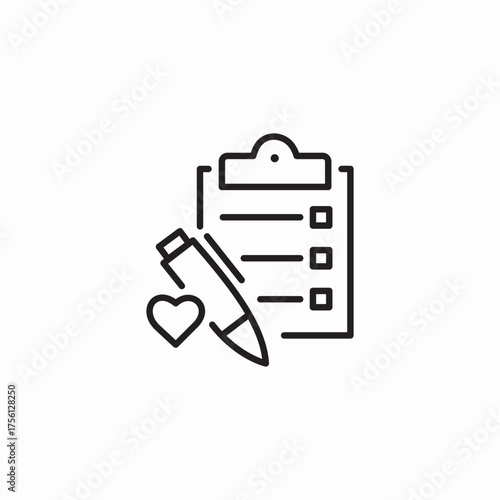 wishlist health goals icon sign vector