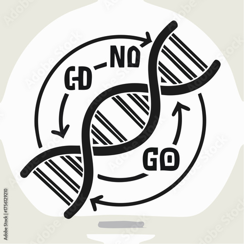 Non gmo dna helix symbol organic food certification biotechnology research icon genetic engineering healthy lifestyle
