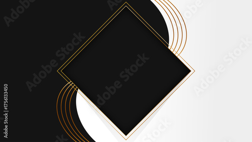 Elegant Black and Gold Abstract Diamond Background