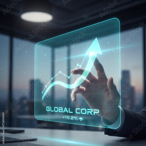 business graph hologram