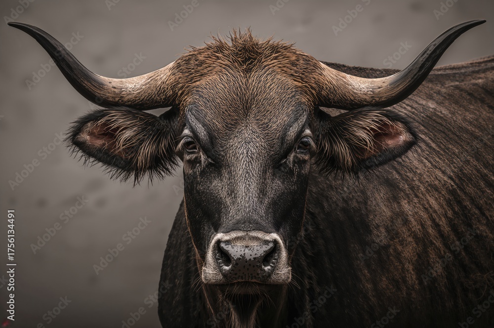 Fototapeta premium Abstract depiction of a bovine visage