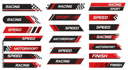 Dynamic Racing Sport Graphics with Checkered Flags, Speed Streaks, and Bold Colors for Motorsport Events, Auto Competitions, and Finish Line Celebrations, Ideal for Branding, Marketing, and Advertisin