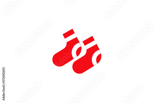 christmas sock isolated on white background