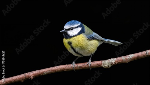 Close-up of a small blue bi...