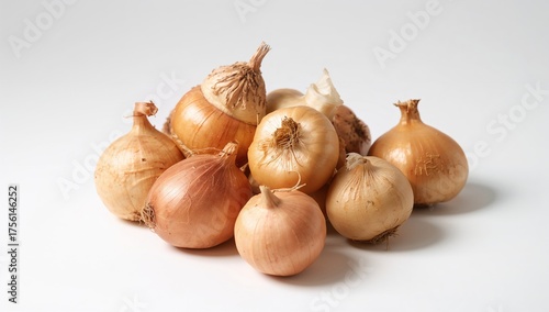 Cluster of onions displayed...