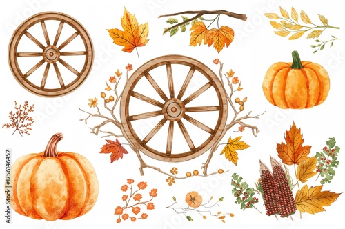 Watercolor autumn illustrat...