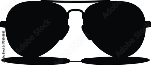 Iconic aviator sunglasses silhouette symbolizing style protection and classic fashion sense