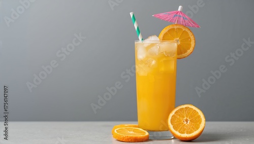A high glass filled with ic...