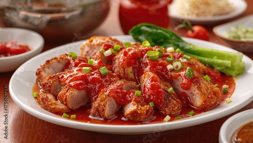 Crunchy fried pork belly sl...