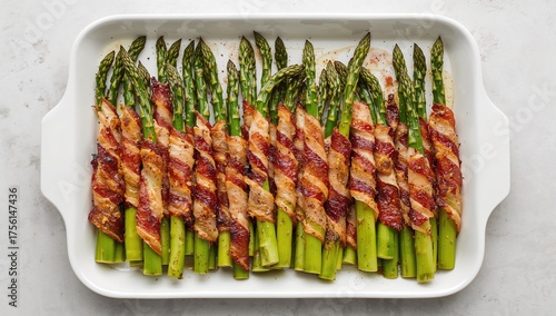 Bacon-wrapped asparagus sea...