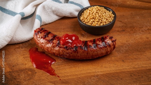 Barbecue Sausage Served Wit...