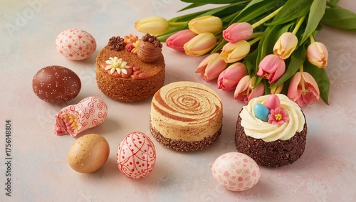 Arrangement of tasty Easter...