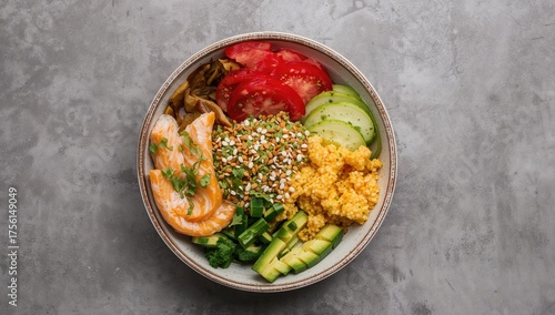 Salmon poke dish featuring ...
