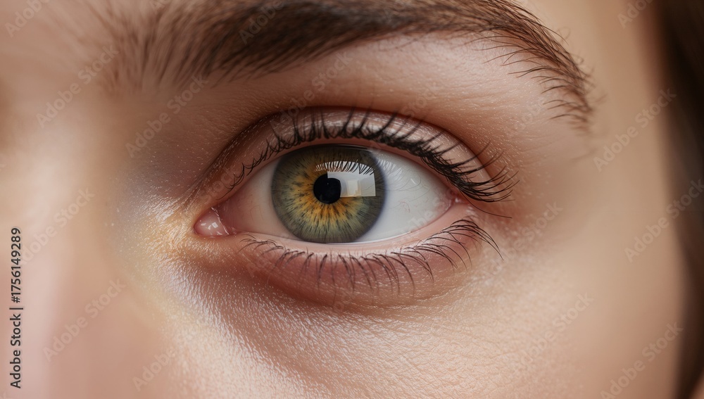 Fototapeta premium A detailed view of an individual's eye