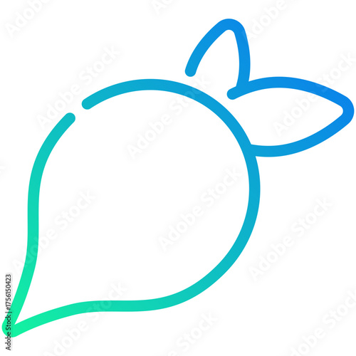 radish gradient line icon