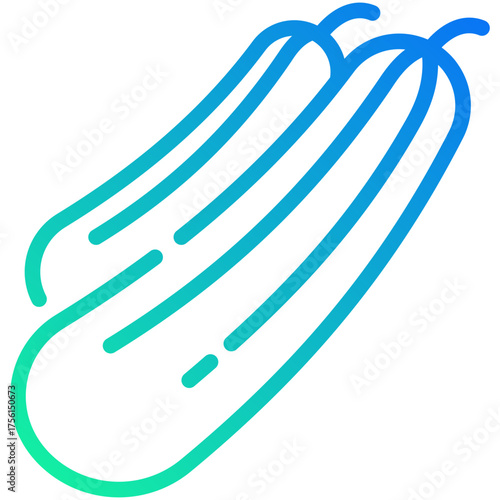 zucchini gradient line icon
