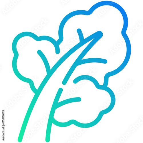 kale gradient line icon
