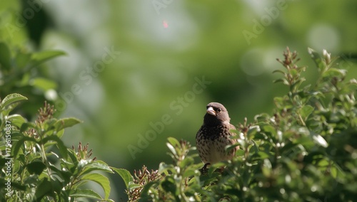Charming brown dunnock perc...