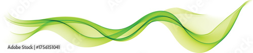 Green glow wave line background effect shape