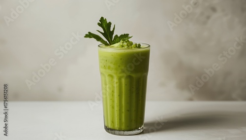 A cup filled with fresh gre...