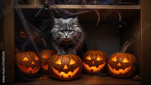 A Feline Enjoys Halloween S...