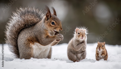 A big squirrel dressed for ...