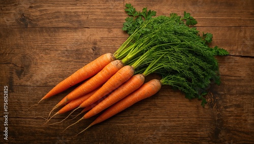 Fresh orange carrots arrang...