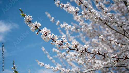 Fragile white cherry flower...