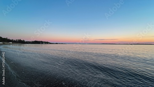 Sunset view over the ocean ...