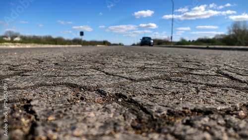 Rough and gritty asphalt su...
