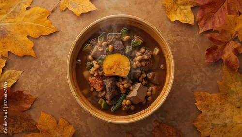 Cozy fall soup featuring pu...